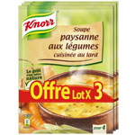 Knorr soupe paysanne aux legumes lot 3x97g