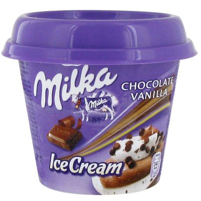 Pot de glace Milka Chocolat vanille