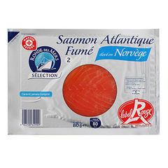 Saumon fume Ronde des Mers Norvege label rouge x2 80g