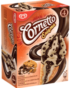 Cones glaces cookies CORNETTO Enigma, 4x90ml