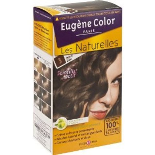 Coloration creme permanente EUGENE COLOR, Claudia, chatain clair n°3