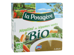 Soupe moulinee bio de legumes verts LA POTAGERE, 2x30cl