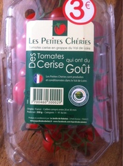 Tomate cerise grappe, catégorie 1, France, barquette 350g