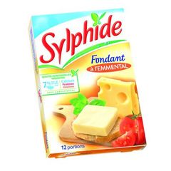 Fromage fondu leger au gruyere au lait pasteurise SYLPHIDE, 7%MG, 12 portions individuelles, 200g