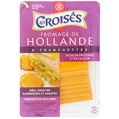 Fromage de Hollande Les Croises Tranche lait pasteurise x8 200g