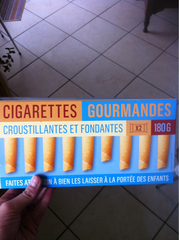 Cigarettes gourmandes, croustillantes et fondantes