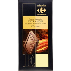 Extra Noir, chocolat noir aux eclats de feves de cacao