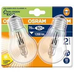 Ampoule standard halogène Eco OSRAM, 77W E27, claire, 2 unités sousblister
