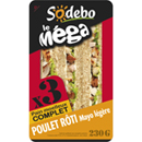 Sodebo sandwich complet poulet mayonnaise 230g