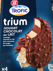 Glace Trofic Trium Nougat chocolat x4 400ml