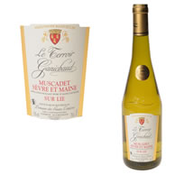 Vin blanc AOP Muscadet Sevre et Maine sur Lie Le terroir Ganichaud, 75cl