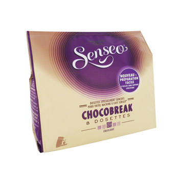 Dosette pour chocolat chaut Chocobreak SENSEO, 8 dosettes, 108g