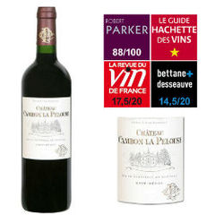 Vin rouge AOC Haut Medoc cru bourgeois Chateau Cambon La Pelouse, 75cl