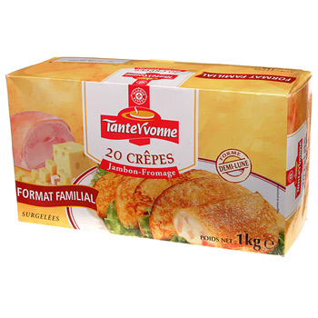 Crepes Tante Yvonne Jambon fromage x20 1kg