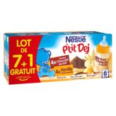 Nestlé Bébé P'tit Dej - Céréale lactée chocolat au lait/vanille, 6 + mois les 7 briques 250 ml