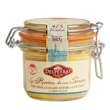 Foie gras canard Delpeyrat Entier Gascogne bocal 180g