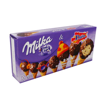 Mini cones glaces au caramel Daim MILKA, 8x25ml