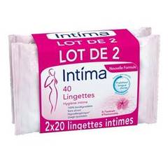 Intima lingettes hygiene intime 2x20