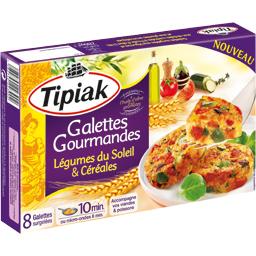 Tipiak, Galettes gourmandes legumes du soleil et cereales, la boite de 280 g