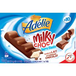 Adélie, Barre glacée au lait enrobage chocolat, les 10 barres de 11 g