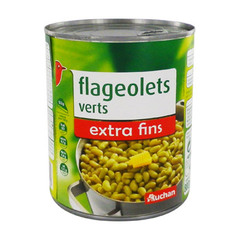 flageolets verts extra fins auchan 530g