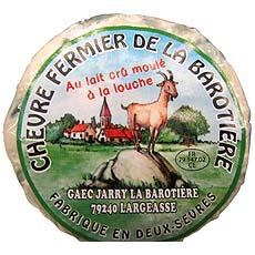 Fromage de chevre fermier au lait cru Barotier LA BAROTIERE, 23%MG, 120g