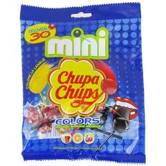 Mini sucettes gout cola, orange et cerise Colors CHUPA CHUPS, 30 unites, 180g