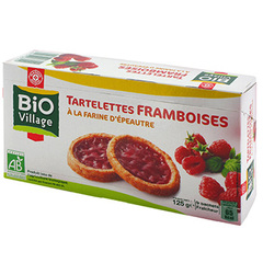 Tartelettes Bio Village Framboises epeautre 125g