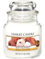 Yankee candle 1205398 Bougie en pot Parfum senteur Couverture douce Blanc