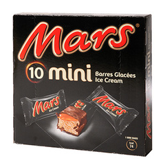 Mars, Mini barres glacees, la boite de 10 - 212 g