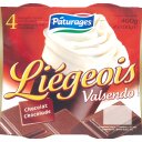 Liegeois chocolat, desserts lactes au chocolat, 4 x 100g , 400g