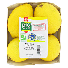 Citrons Bio Village En barquette x4