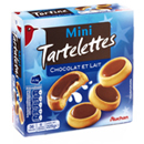Auchan mini tartelette chocolat et lait -225g
