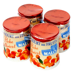 Yaourt aux fruits Malo Peche/abricot 4x125g