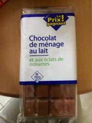 Chocolat au lait noisettes, 4x100g