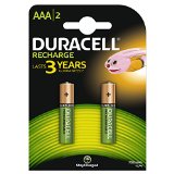 Duracell - Recharge - Piles Rechargeable AAA - 750 Mah - Pack de 2