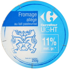Fromage allege au lait pasteurise, 11% MG - Light