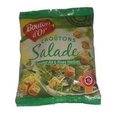 Croutons cubes salade ail & fines herbes, le sachet de 60g