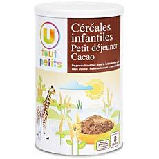 Cereales cacao U TOUT PETITS, 400g