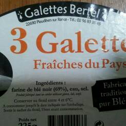 3 Galettes de ble noir du pays Gallo BERTEL, 225g