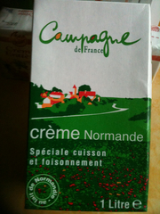 Crème de normandie UHT CAMPAGNE DE FRANCE, 35% de MG, brique 1L