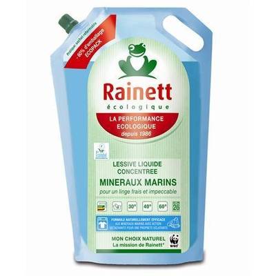 Rainett lessive liquide recharge concentree mineraux marions 1.95l