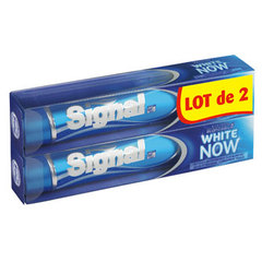 Signal dentifrice white now syst?me blancheur 2x75ml