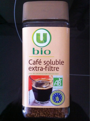 Cafe soluble extra filtre U BIO, 100g
