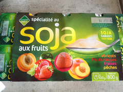 Yaourt au soja aux fruits 8x100g