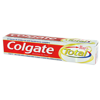 Dentifrice formule blancheur COLGATE Total, 75ml