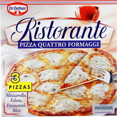 Ristorante - Pizza aux 4 fromages mozzarella, edam, emmental, bleu - 3 pizzas