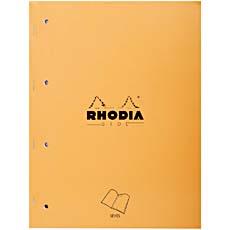 Cahier note étudiant RHODIA, grands carreaux, perforé 4 trous, 22x29,7cm, 160 pages