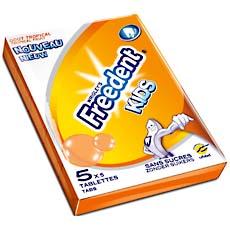 Freedent, Chewing-gum kids gout tropical, l'etui de 5 tablettes - 65 gr