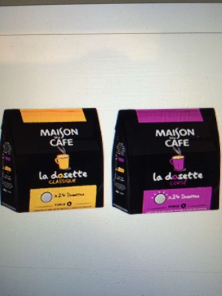 Maison du Café La Dosette de café corsé le sachet de 24 dosettes - 166 g